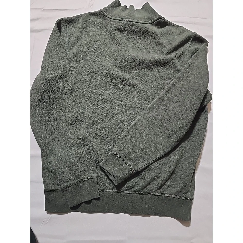 Nautica Mens Medium Green‎ 1/4 Zip Mock Neck Pullover Sweater Sweatshirt Preppy